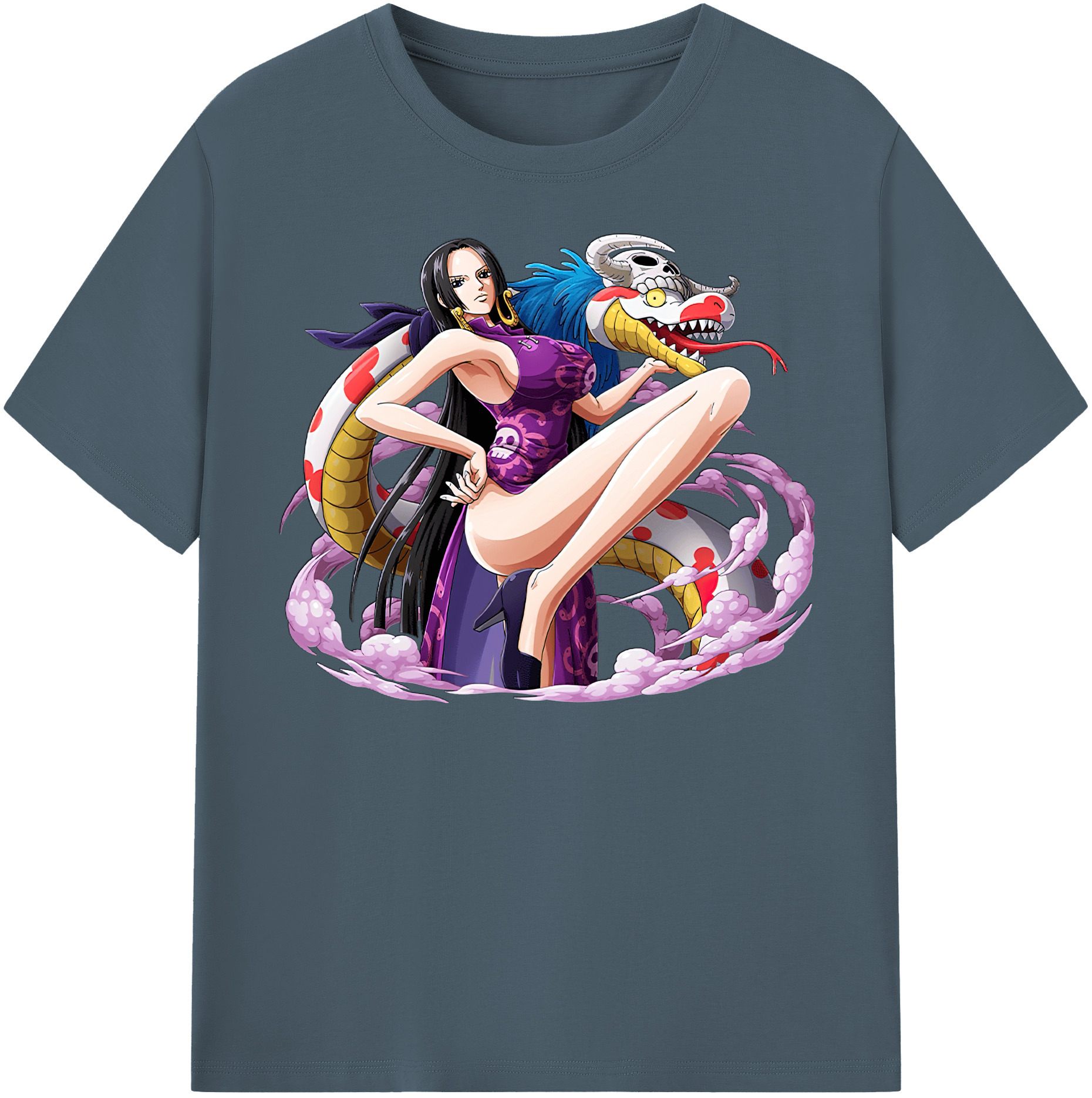 ワンピース ボア・ハンコック ONE PIECE Boa·Hancock 綿100％半袖Tシャツ（フロントプリント）